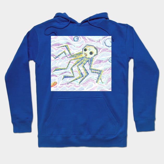 One mighty little fish Hoodie by Keatos